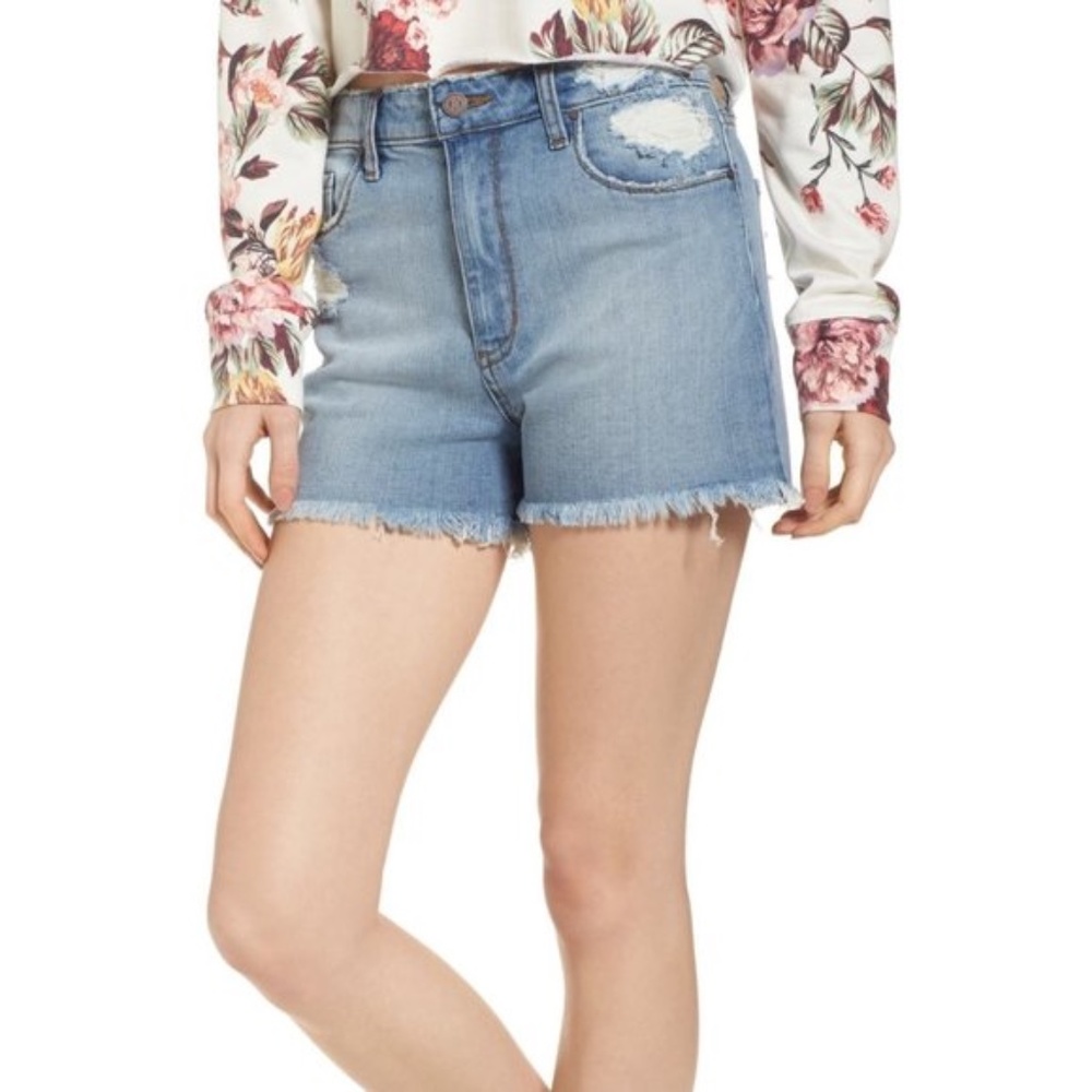 BP. Women High Waist Distressed Denim Shorts